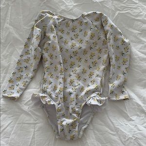 Minnow Swim lemon rash guard one piece swimsuit 1